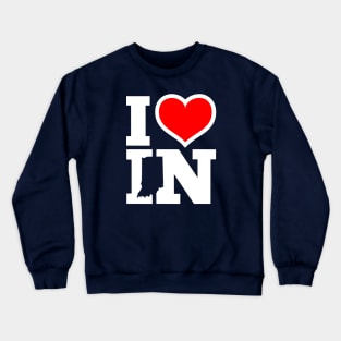 I Love Indiana Crewneck Sweatshirt